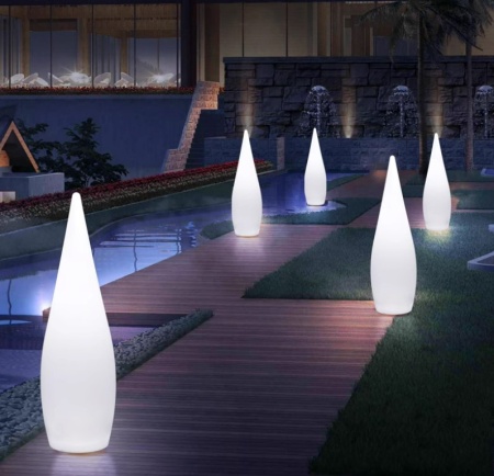 Светильник Капля 45х150 питание от АКБ, RGB